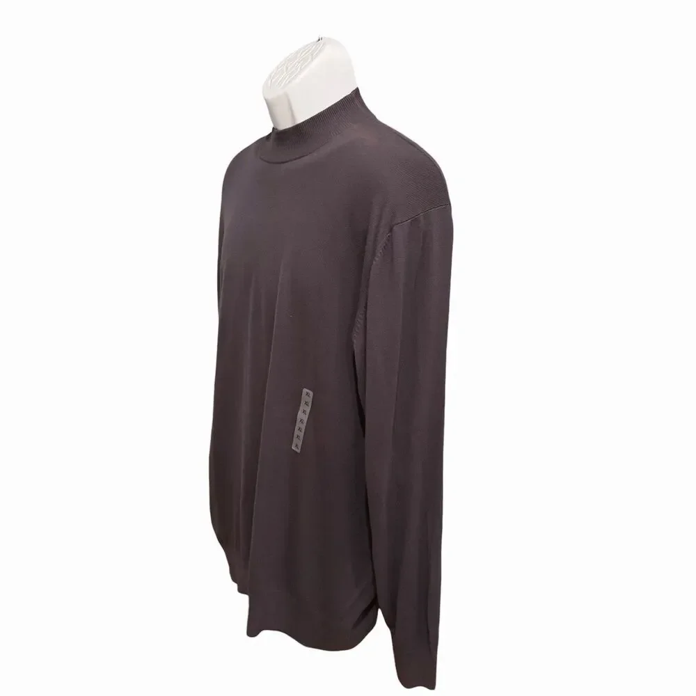 Murano Mens Lot Long Sleeve Crew Neck Sweater Sz XL Dark Gray Blue Cotton Modal